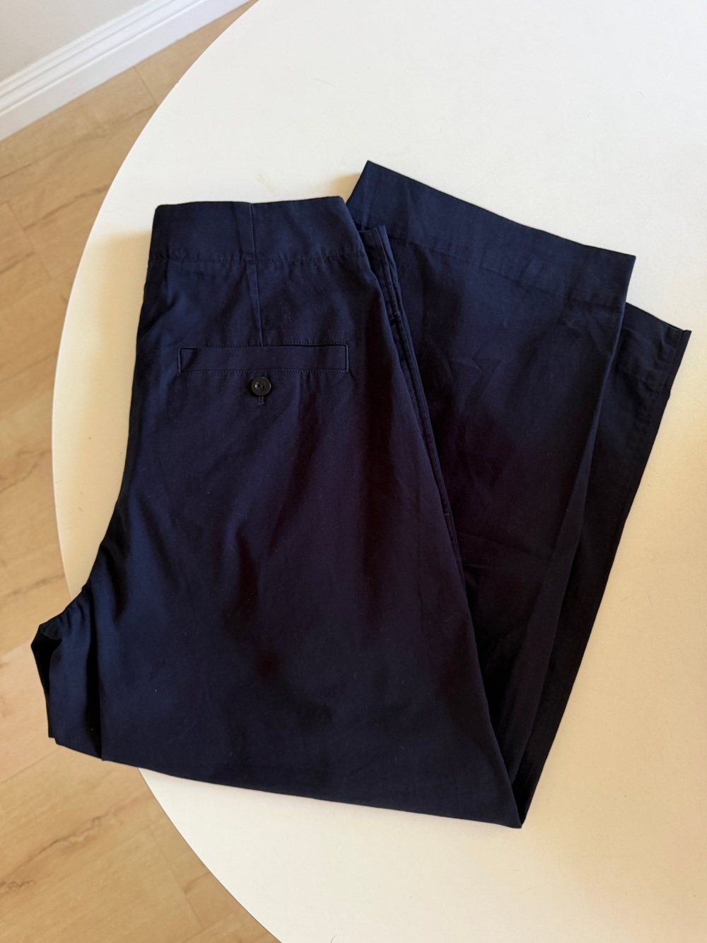 COS *NWT* Pleated Barrel Leg Navy Chinos - 6 - Picture 8 of 9